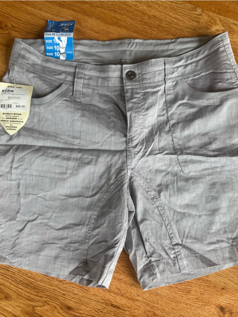 Kuhl Women's Light Gray Stretch Shorts - Size 10 NWT